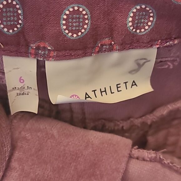 Athleta Drawstring Waist Soft Corduroy Velvet Skirt Pink Mauve Size 6 - Picture 7 of 10